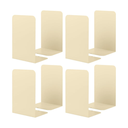 Metal Bookend Supports / Milky White / Set of 4