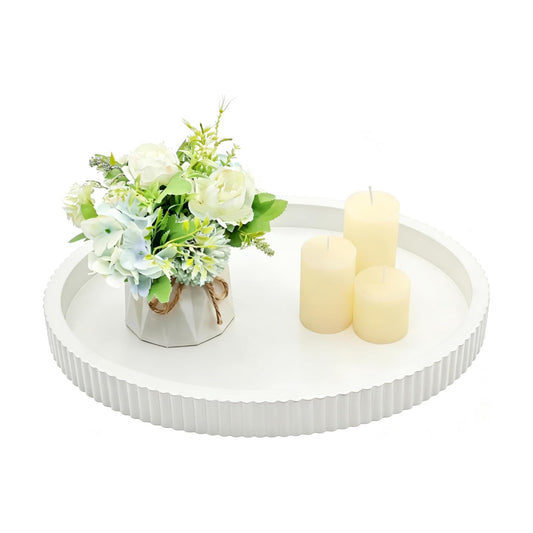 Oval Wooden Tray / White B