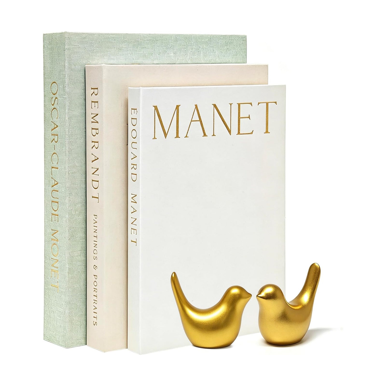 Linen Fake Book Boxes / Gold / Set of 3