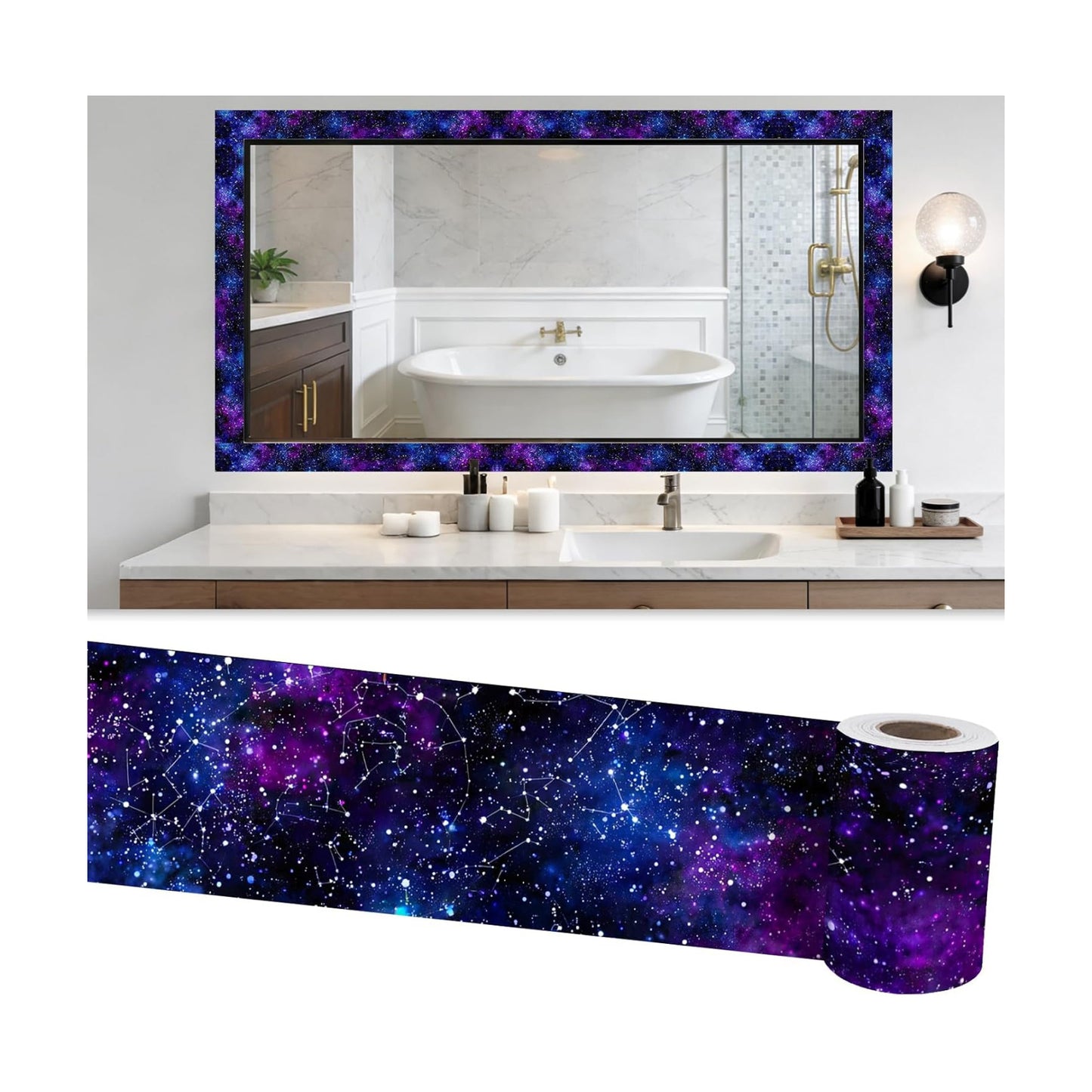 Wallpaper Border Peel and Stick " PVC Self-Adhesive Removable Accent / Hc-hd19539 / 3.94 x 196.85