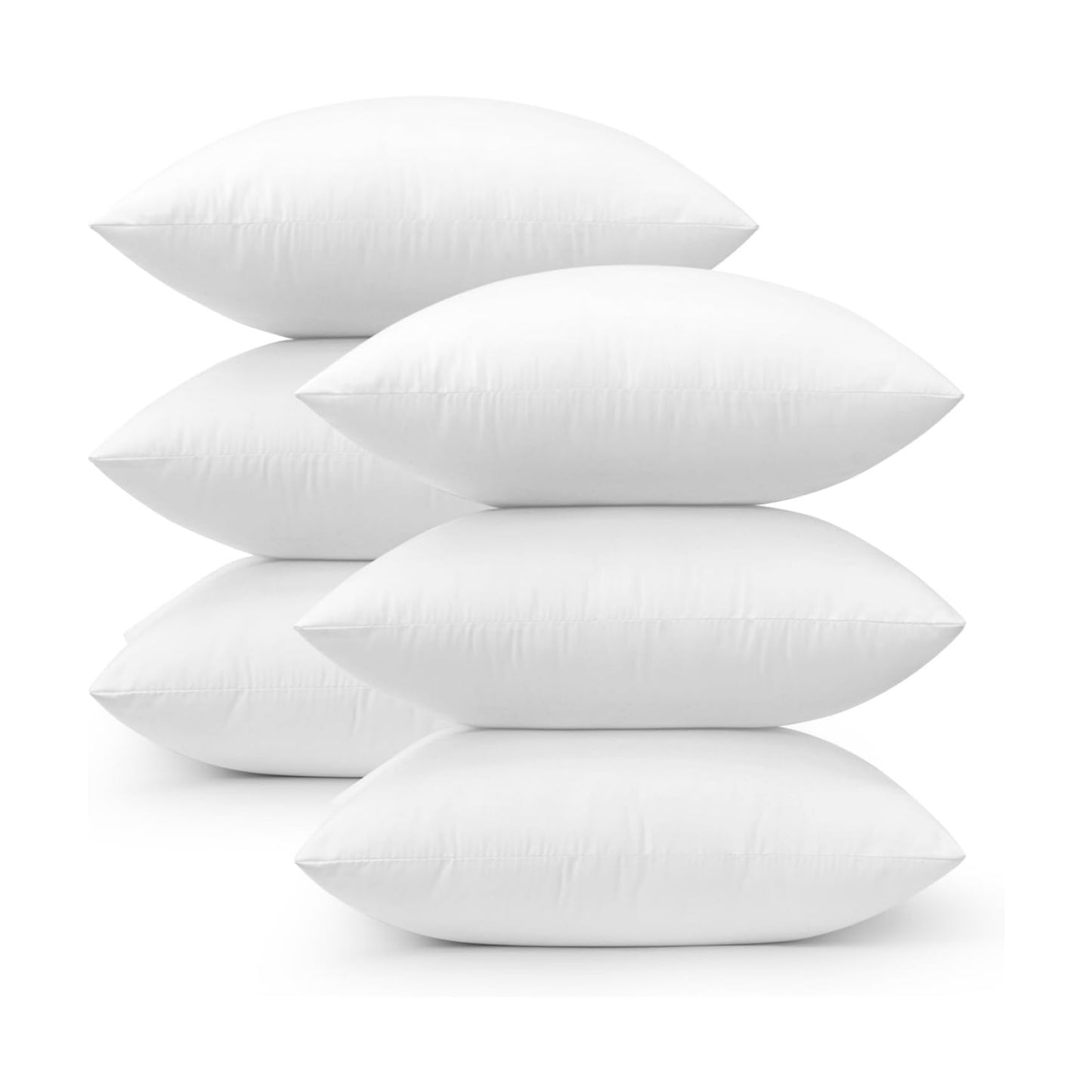 MIULEE 18x18 Throw Pillows Inserts 6 Pack, Decorative Pillows for Couch Bed