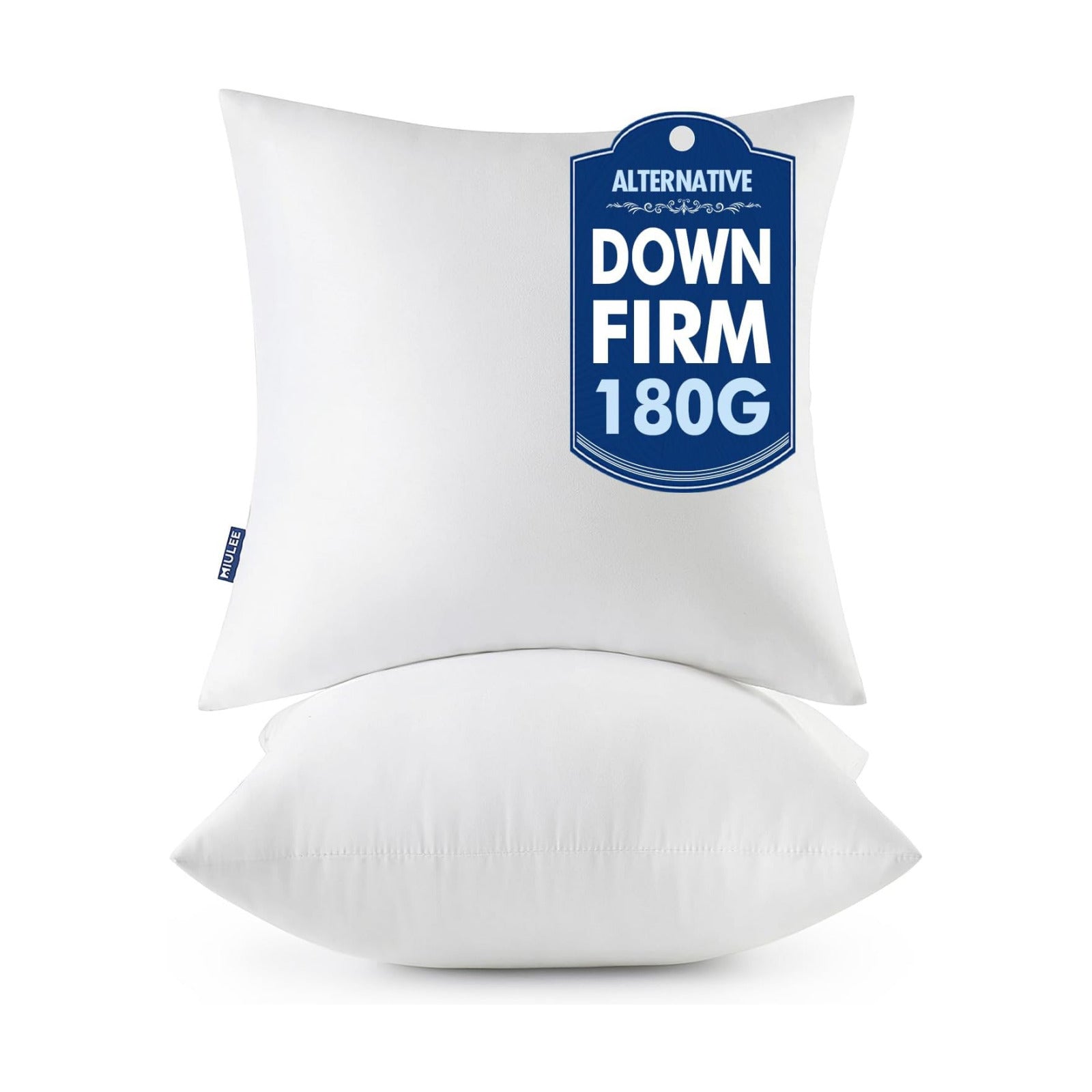 MIULEE 12x12 Throw Pillows Inserts 2 Pack, Decorative Pillows for Couch Bed