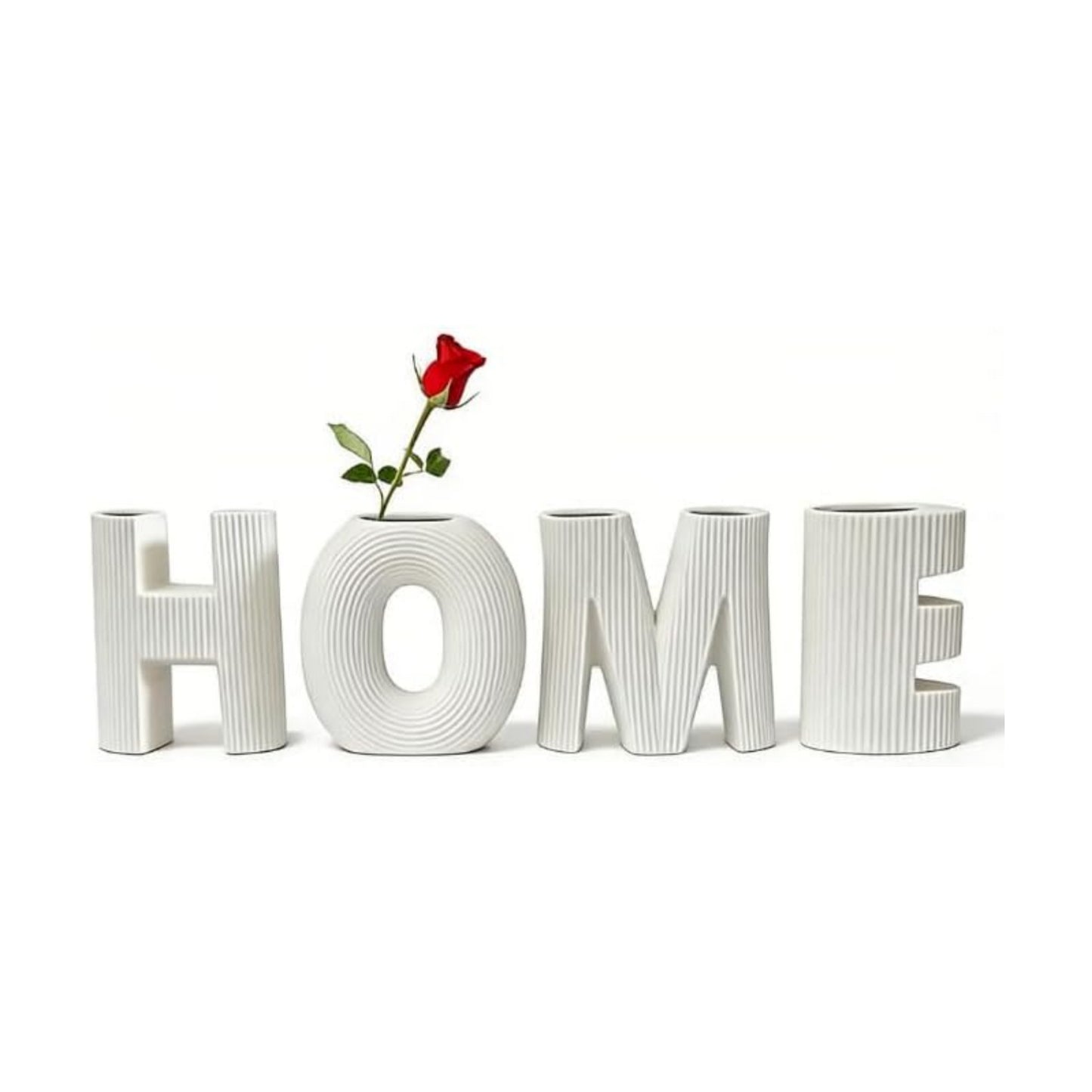 Love Sign Vases Ceramic Small Flower Vases Trendy Home Decor Entryway Decorative / Whitee / Set of 4