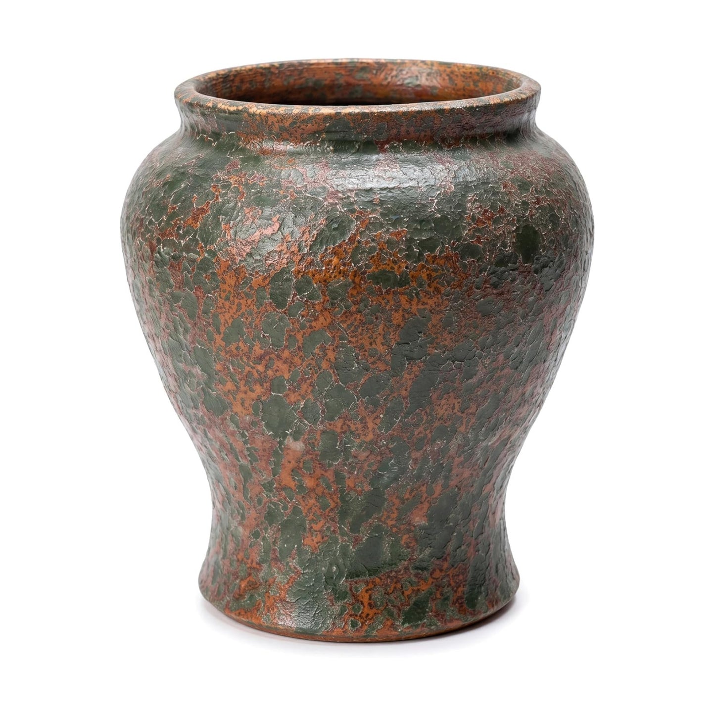 Rustic Ceramic Vase / Copper Bronze Brown / 6.7 Inch