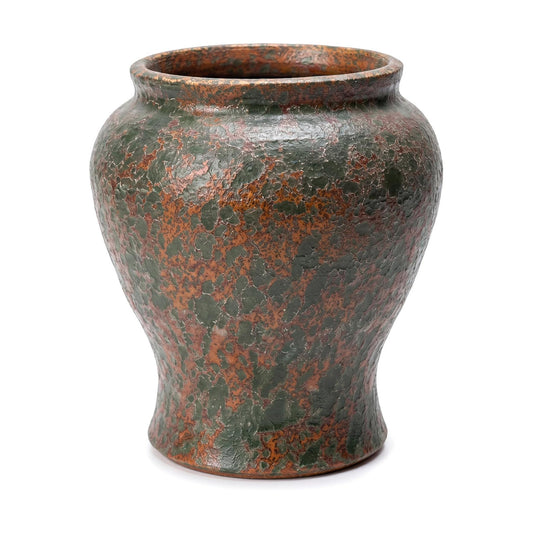 Rustic Ceramic Vase / Copper Bronze Brown / 6.7 Inch