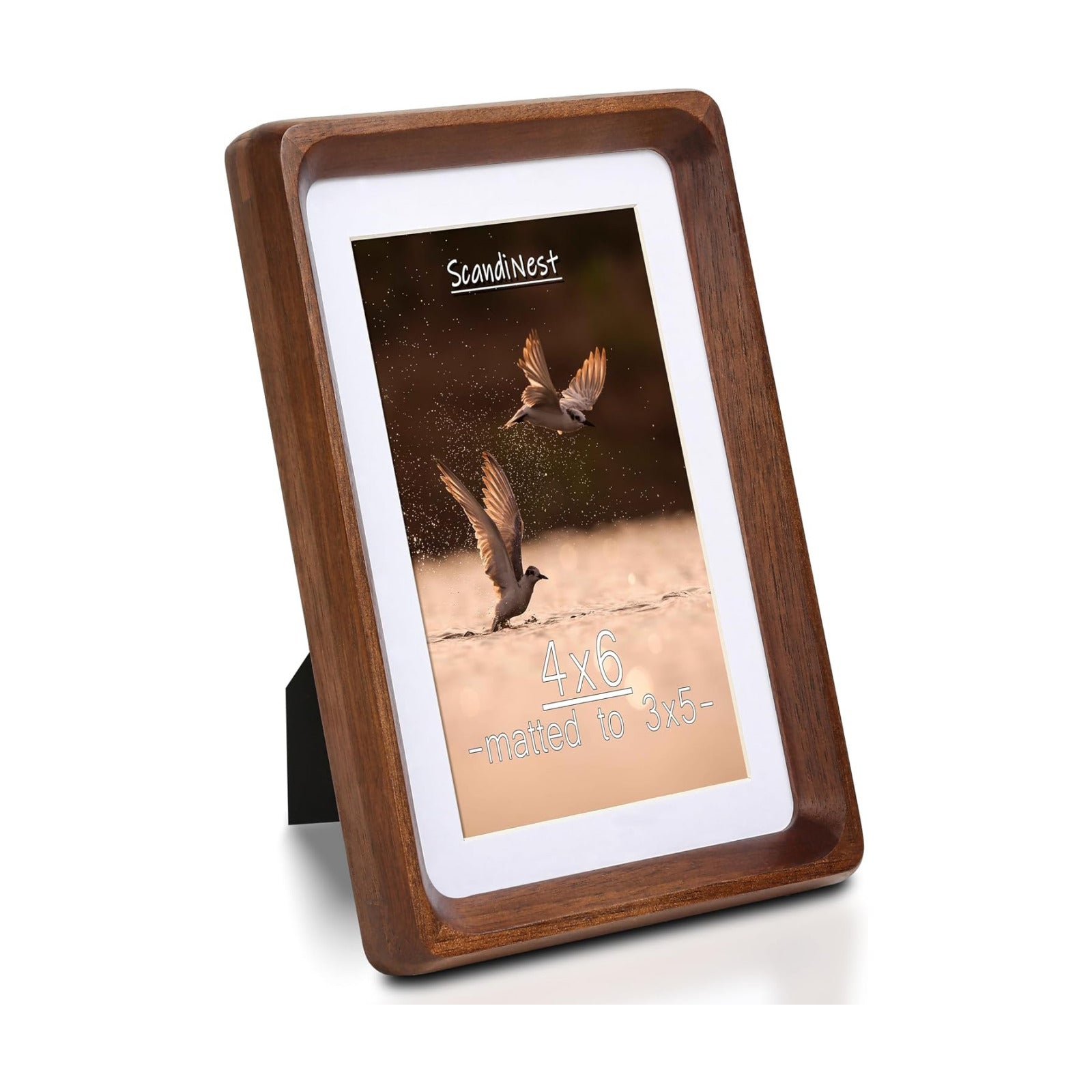 Picture Frame / USA-Sourced Wood / Walnut / 4 x 6 / Natural