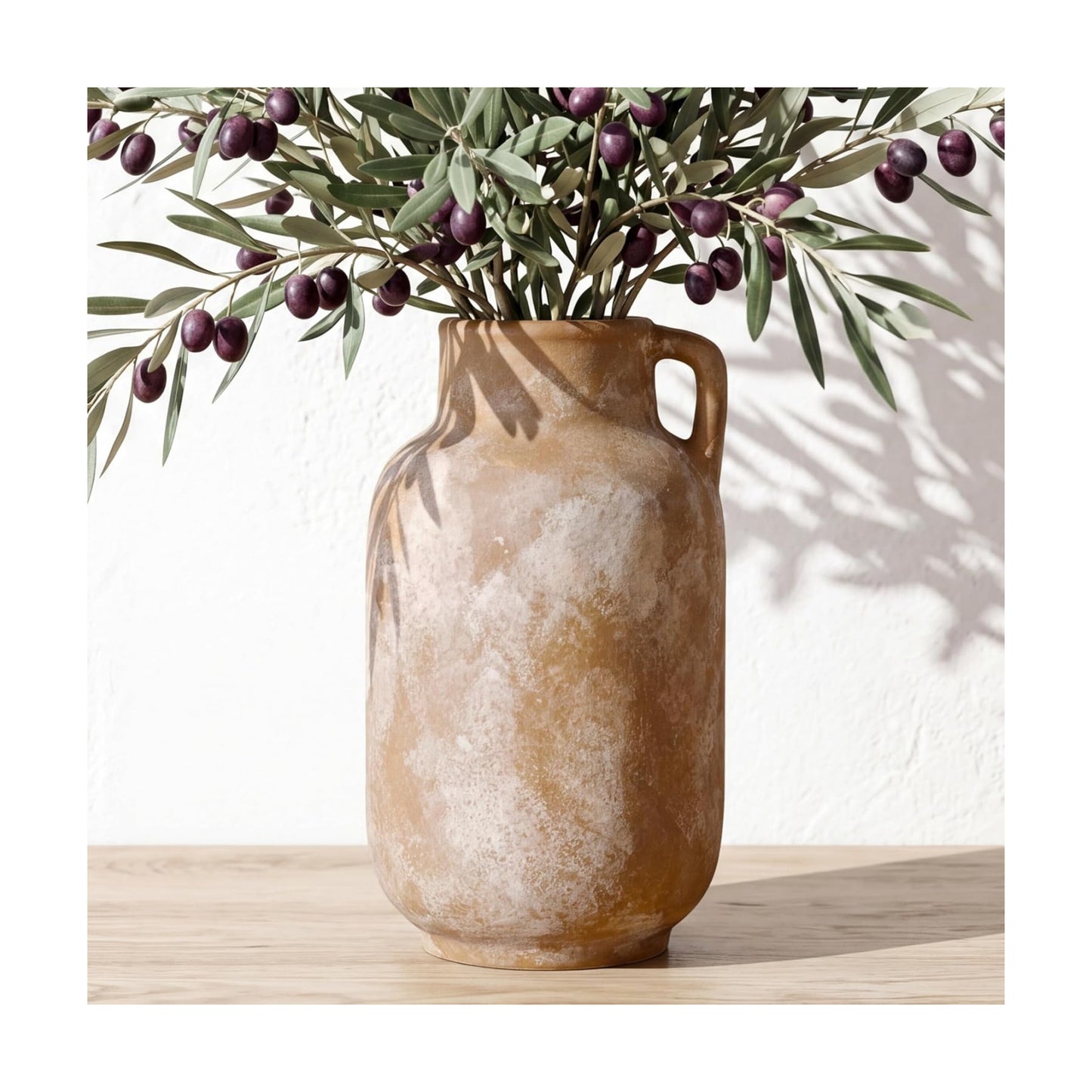 Ceramic Flower Vase / 1-terracotta/9.3 / 9.3 Inch