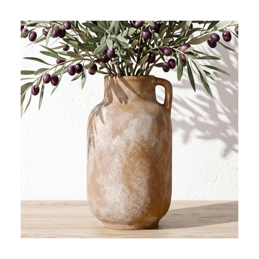 Ceramic Flower Vase / 1-terracotta/9.3 / 9.3 Inch