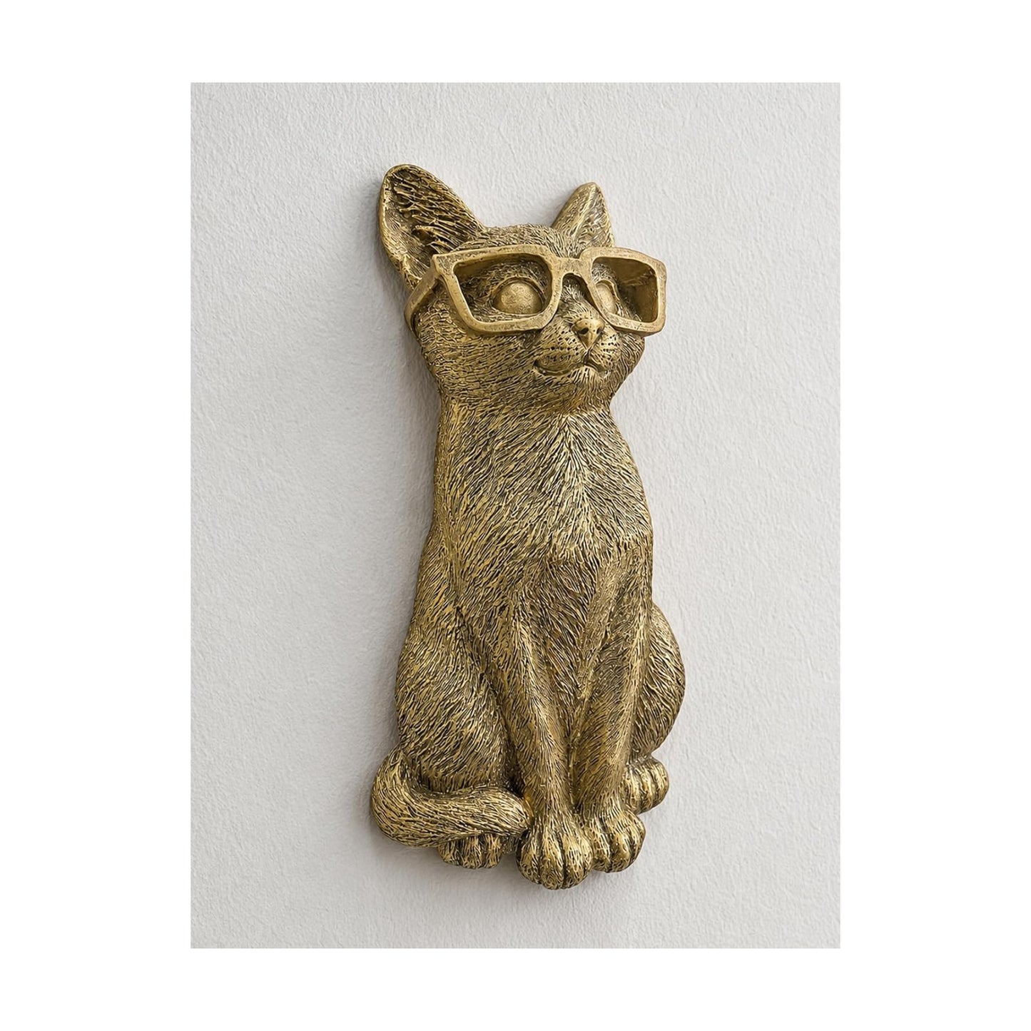 Wall Hanging Decoration / Copper / Cat / Gold