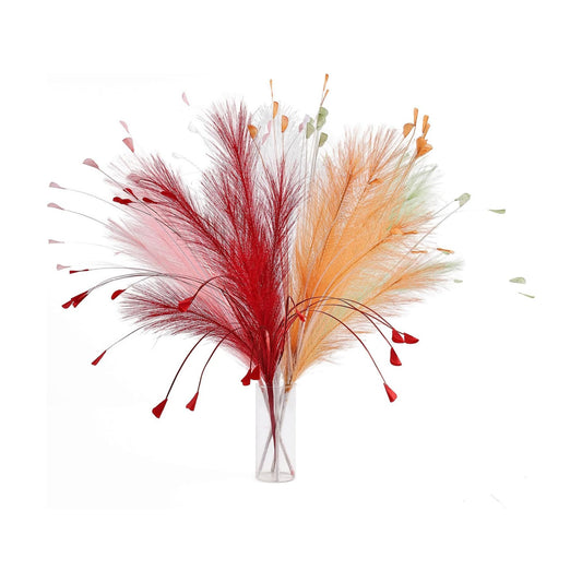 Pampas Grass Decor Faux Pampas Grass / Colorful / 25 Inch / Set of 5