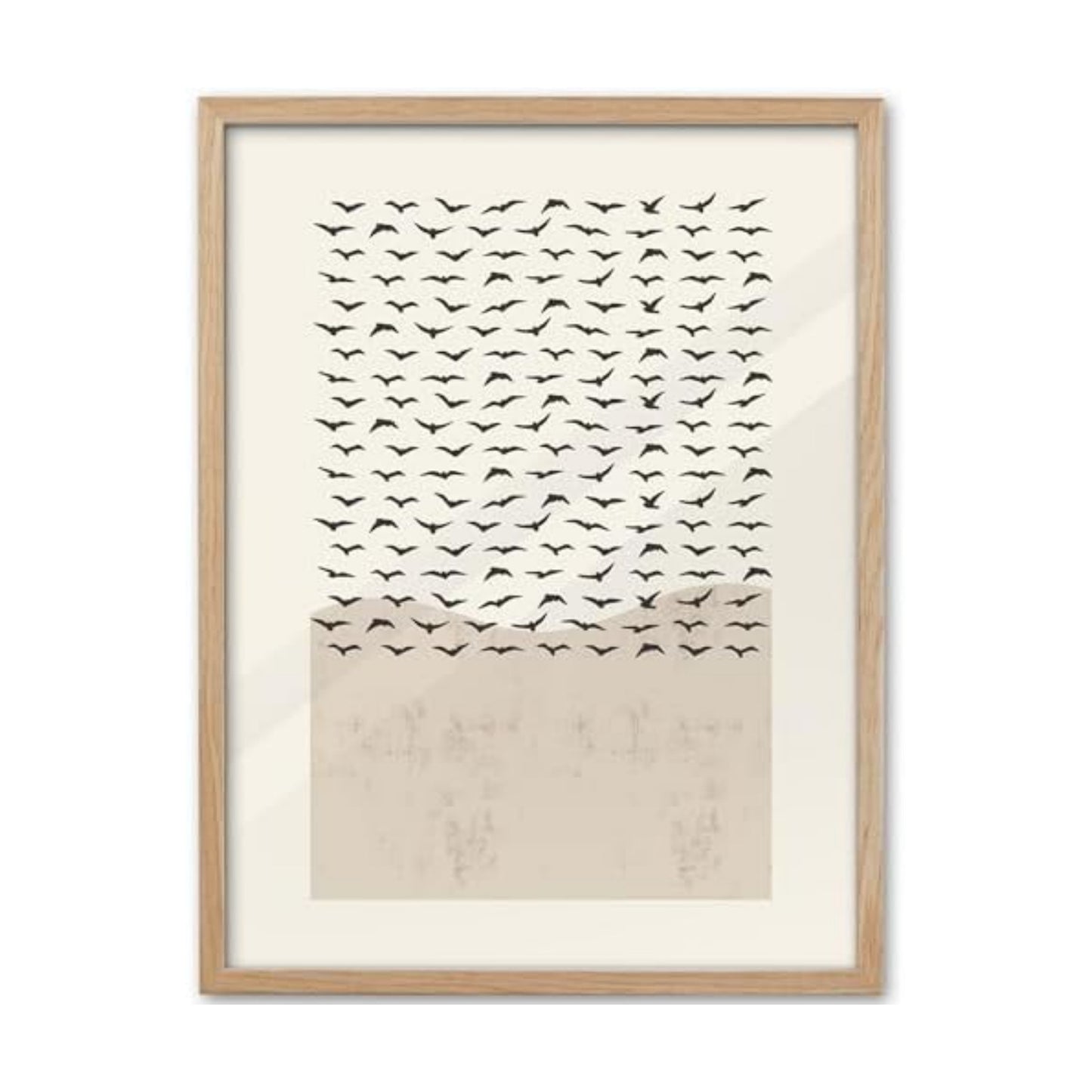 KensTro 12x16 Oak Framed Look at the Birds Christian Wall Art