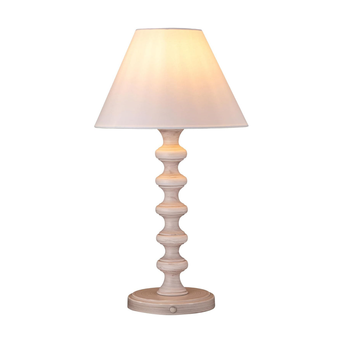 O'Bright Ember Rechargeable Table Lamp (Whitewashed_Baluster)