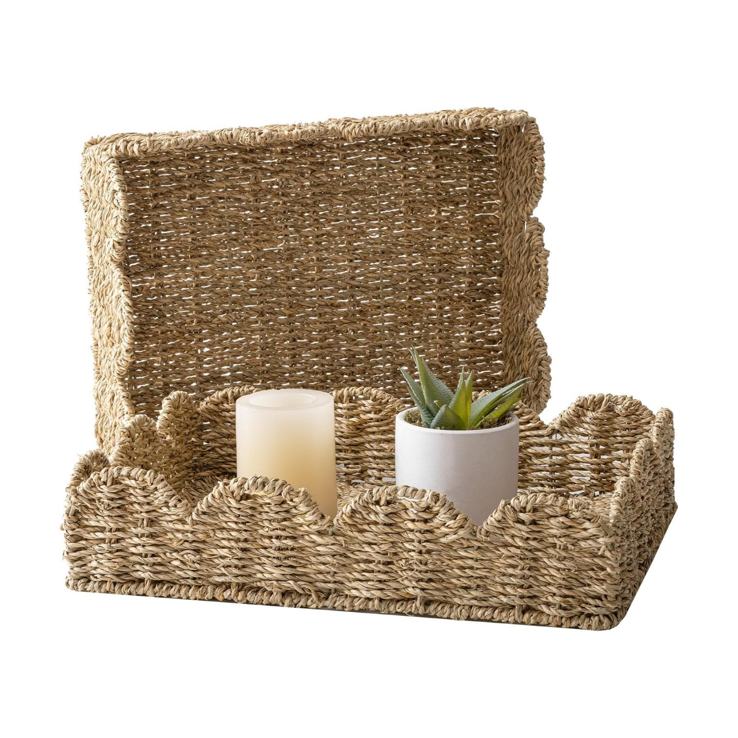 Seagrass Wicker Storage Baskets / Natural