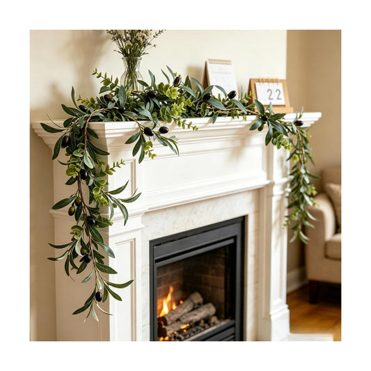 Faux Olive Branches / Eucalyptus Olive Vine / 12 Inch