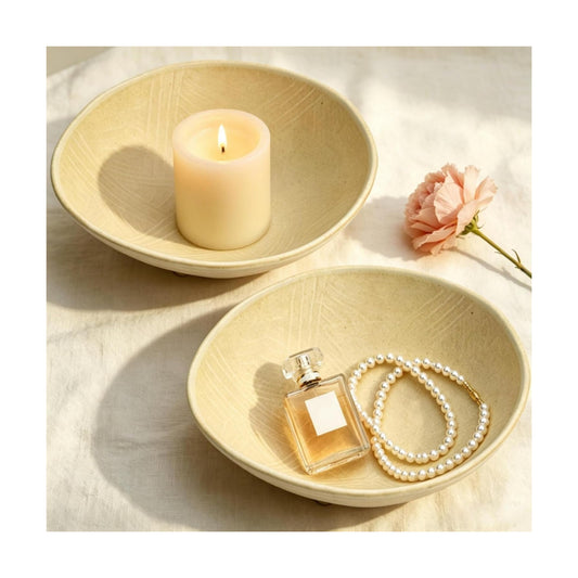 Ceramic Candle / Sand Holder / 8 Inch / Set of 2