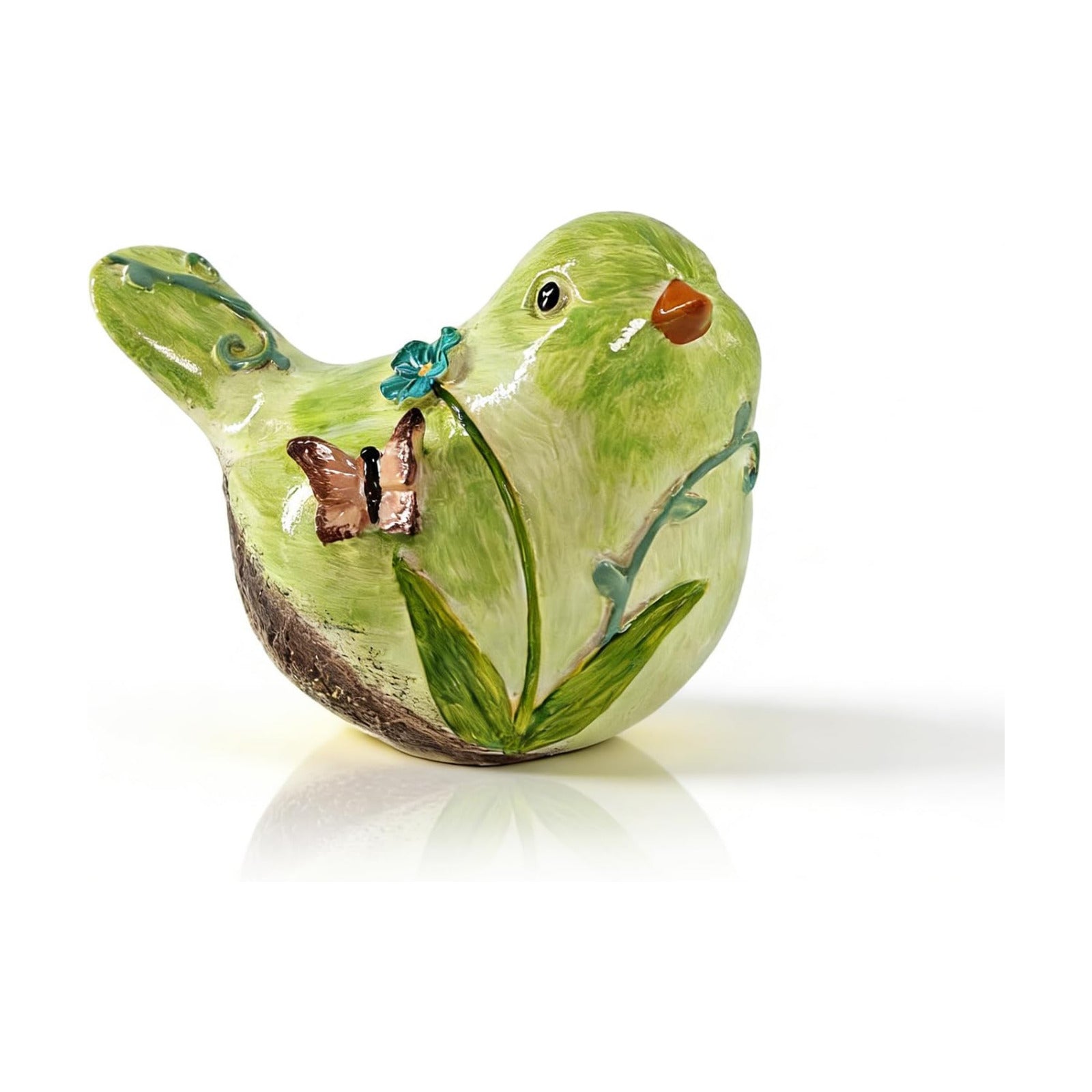 Fresh Grass Bird Figurine / Green