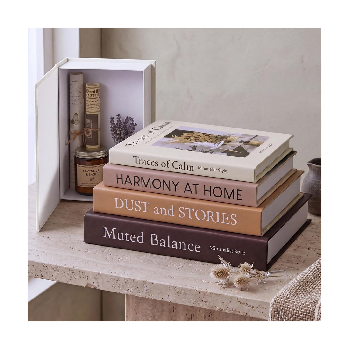 Decorative Books / Warm / Brown Series / Set of 8