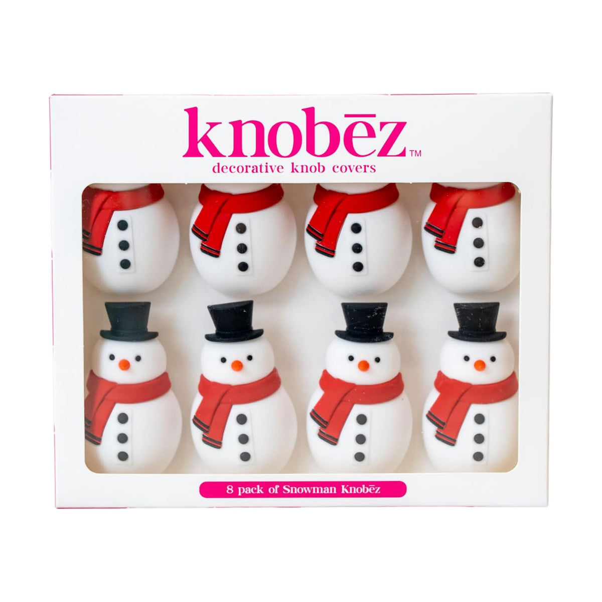 Knobēz 8pk Snowman Decorative Knob Covers - Christmas Cabinet Hardware