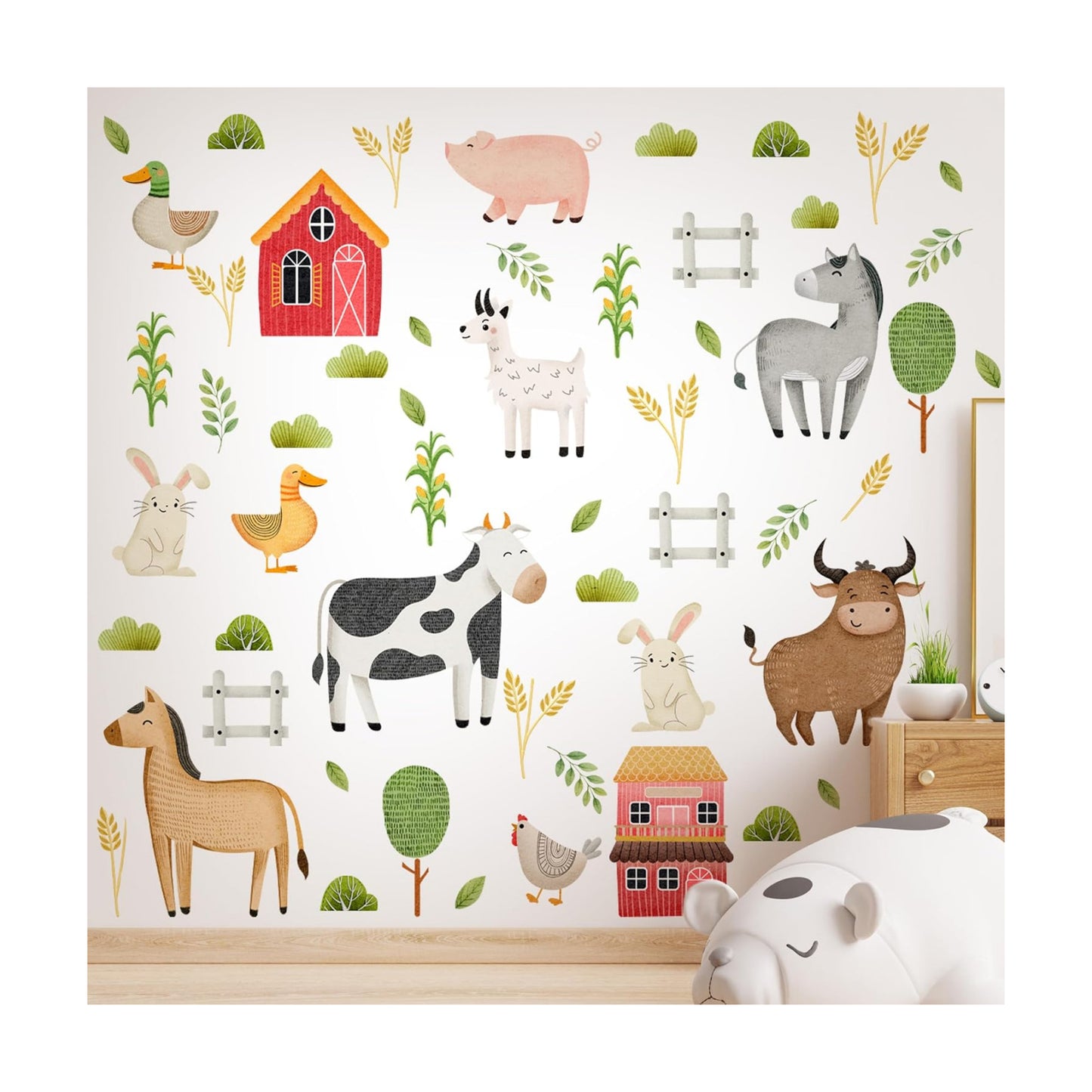 Vintage Farmhouse Sheep / Funny Farm Animal Wall Decals