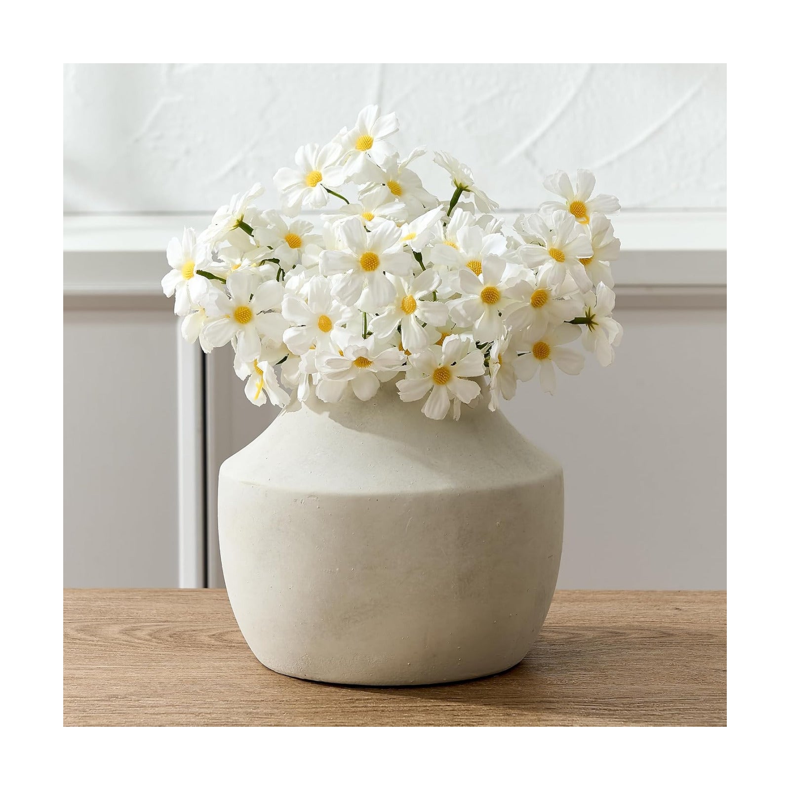 Pottery Farmhouse Rustic Vase / 106-kiln-fired White / 5.39 Inch