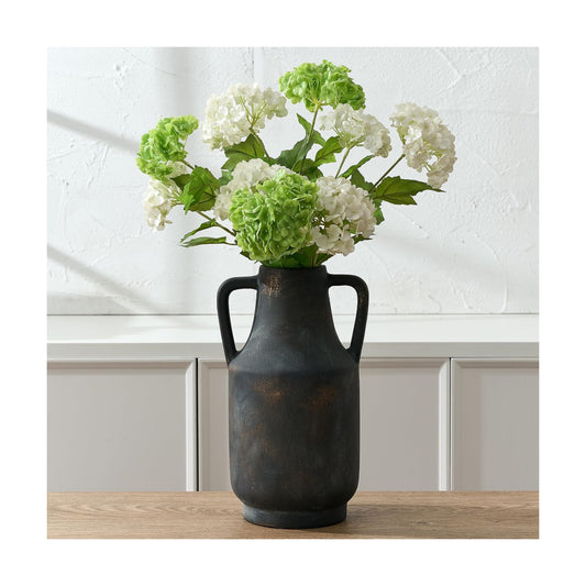 Ceramic Rustic Flower Vase / 112-black Bronze / 12 Inch