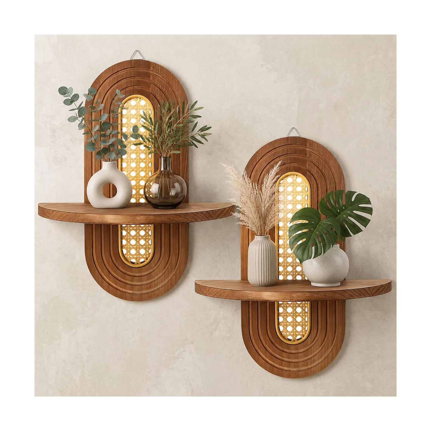 Boho Floating Shelves / 14.5 x 11.8 / Set of 2