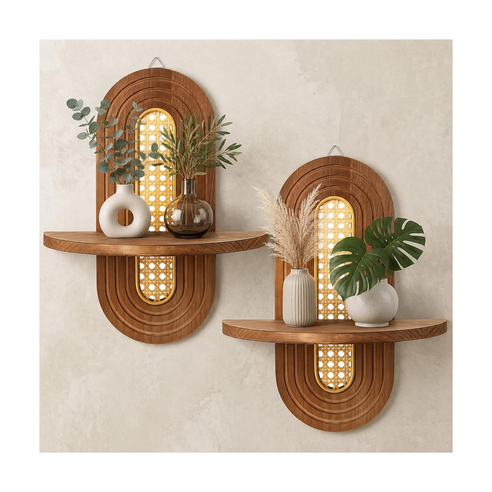 Boho Floating Shelves / 14.5 x 11.8 / Set of 2