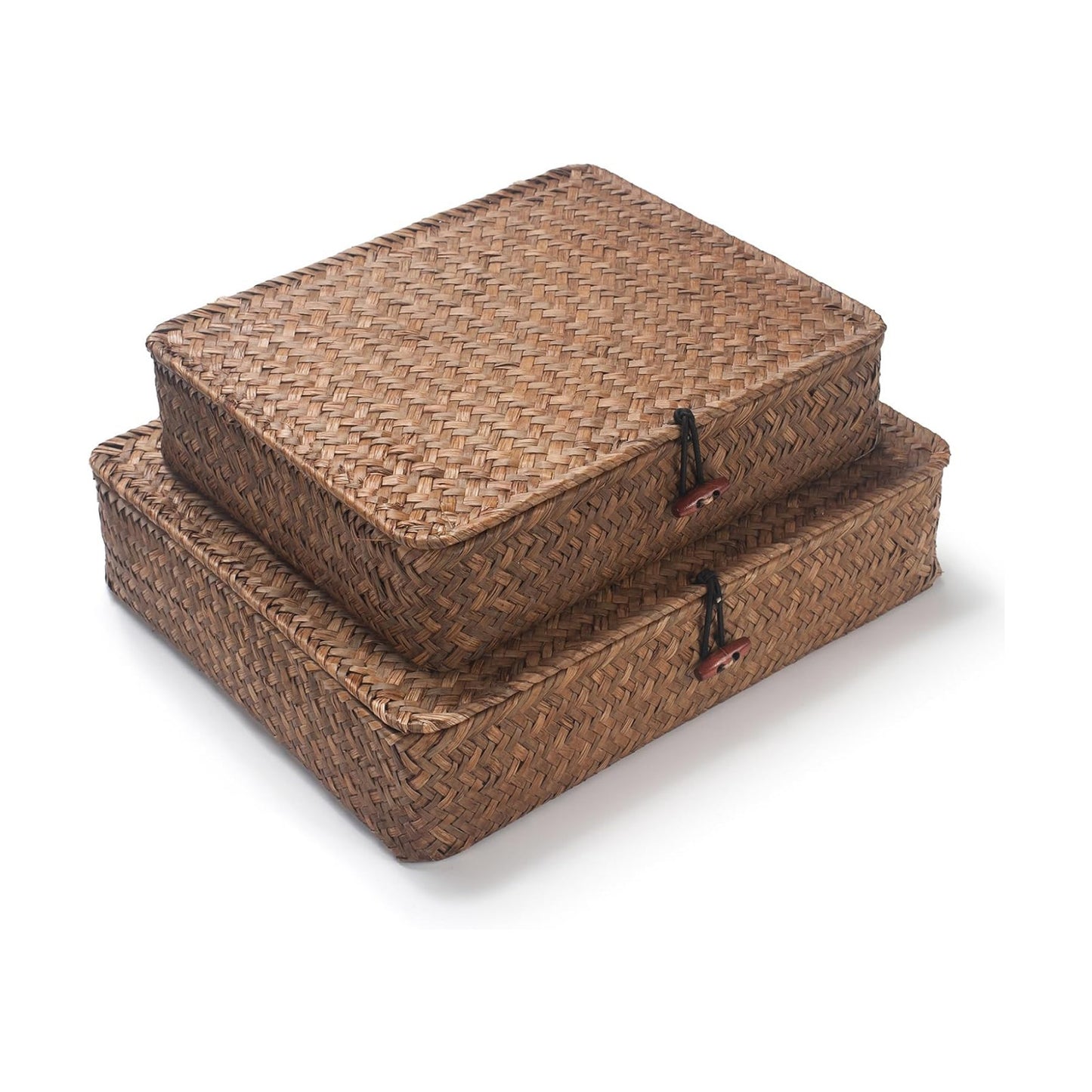 Flat Wicker Basket / Coffee
