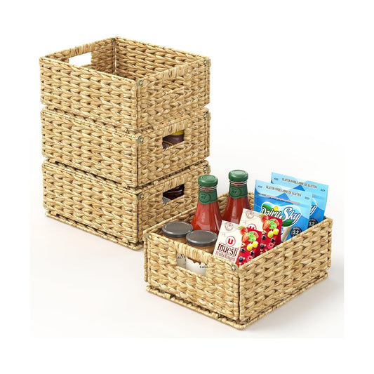 Pantry Wicker Storage Baskets / Set of 4
