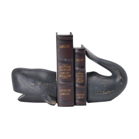 Whale Decorative Bookends Book Stopper / Distressed Finish