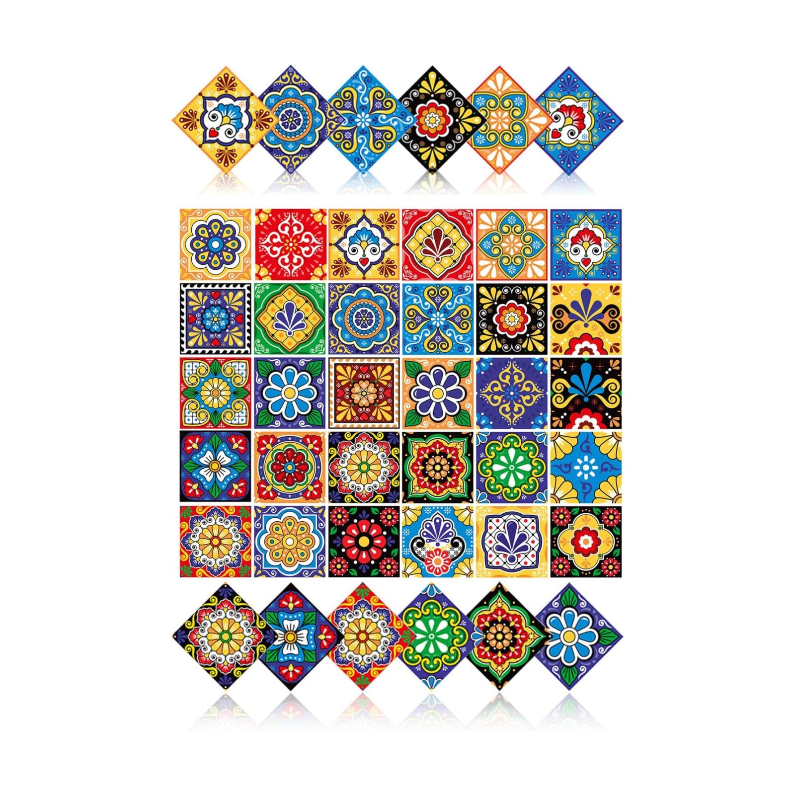 Waterproof Tile Sticker Decals / Color 1 / 4 x 4 / Set of 30