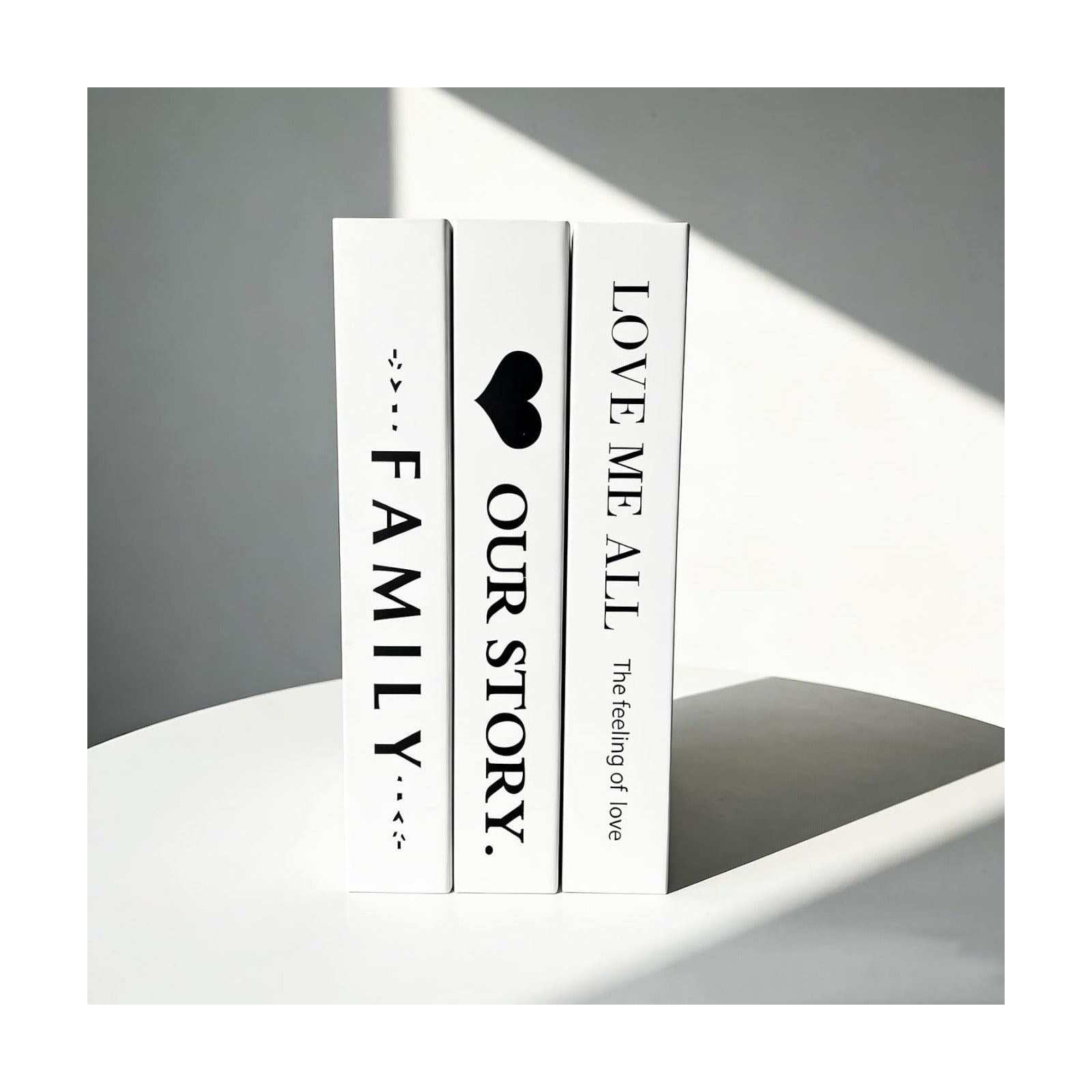 Faux Books for Decor / White / Set of 3
