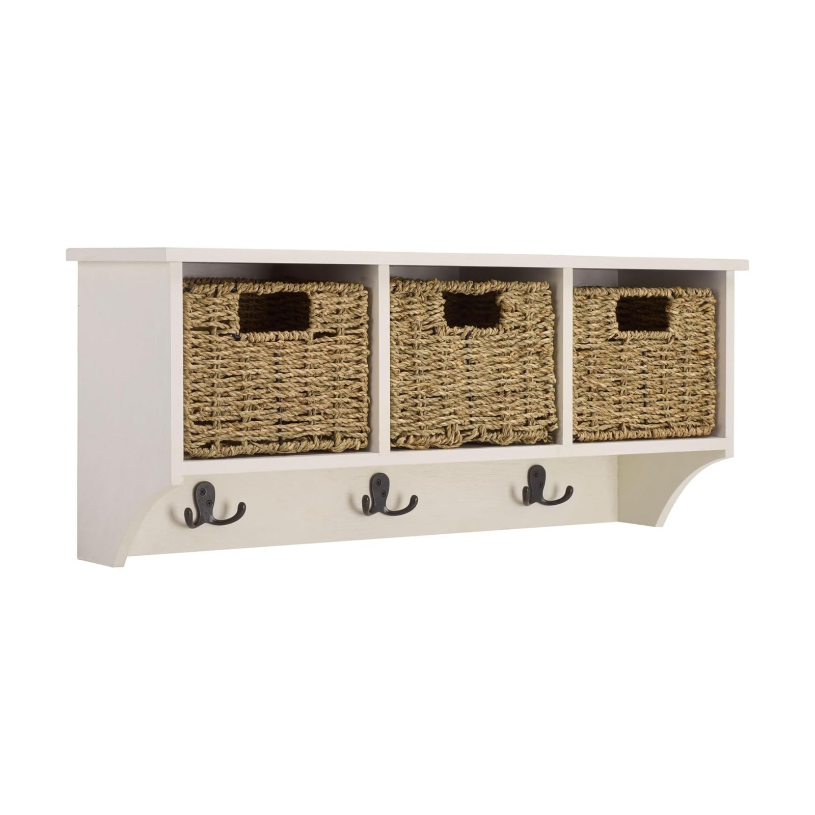 Hooks & Seagrass Baskets / Ivory