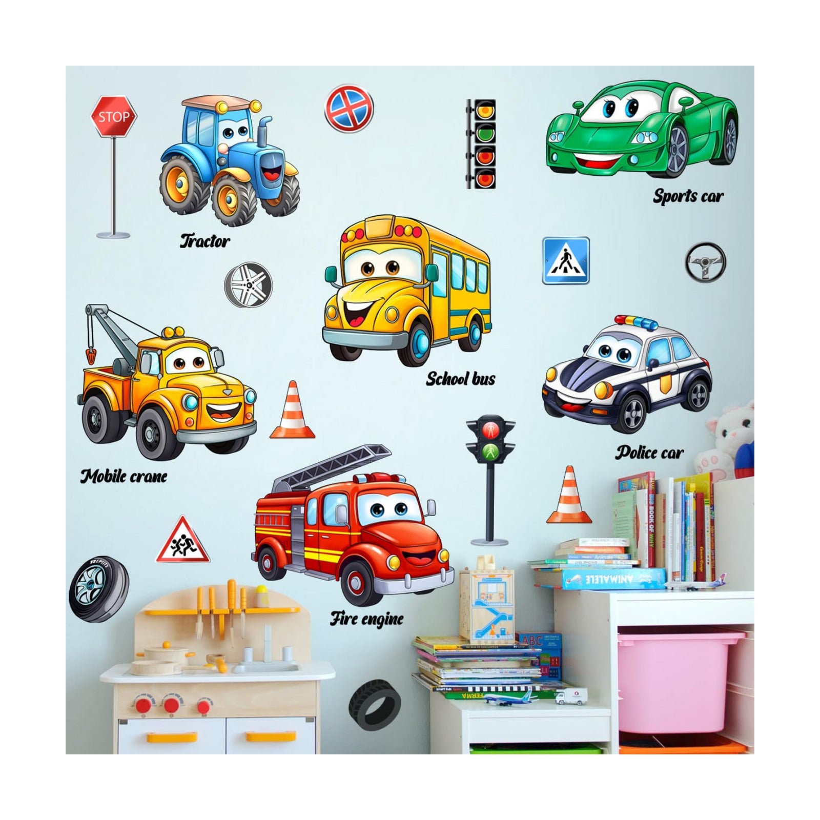 Cartoon Car Wall Stickers