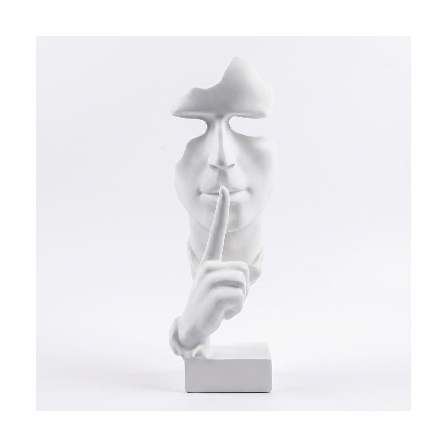Abstract Face Sculpture Minimalist Abstract Face Figurine Modern Home Decor Abstract Human / White