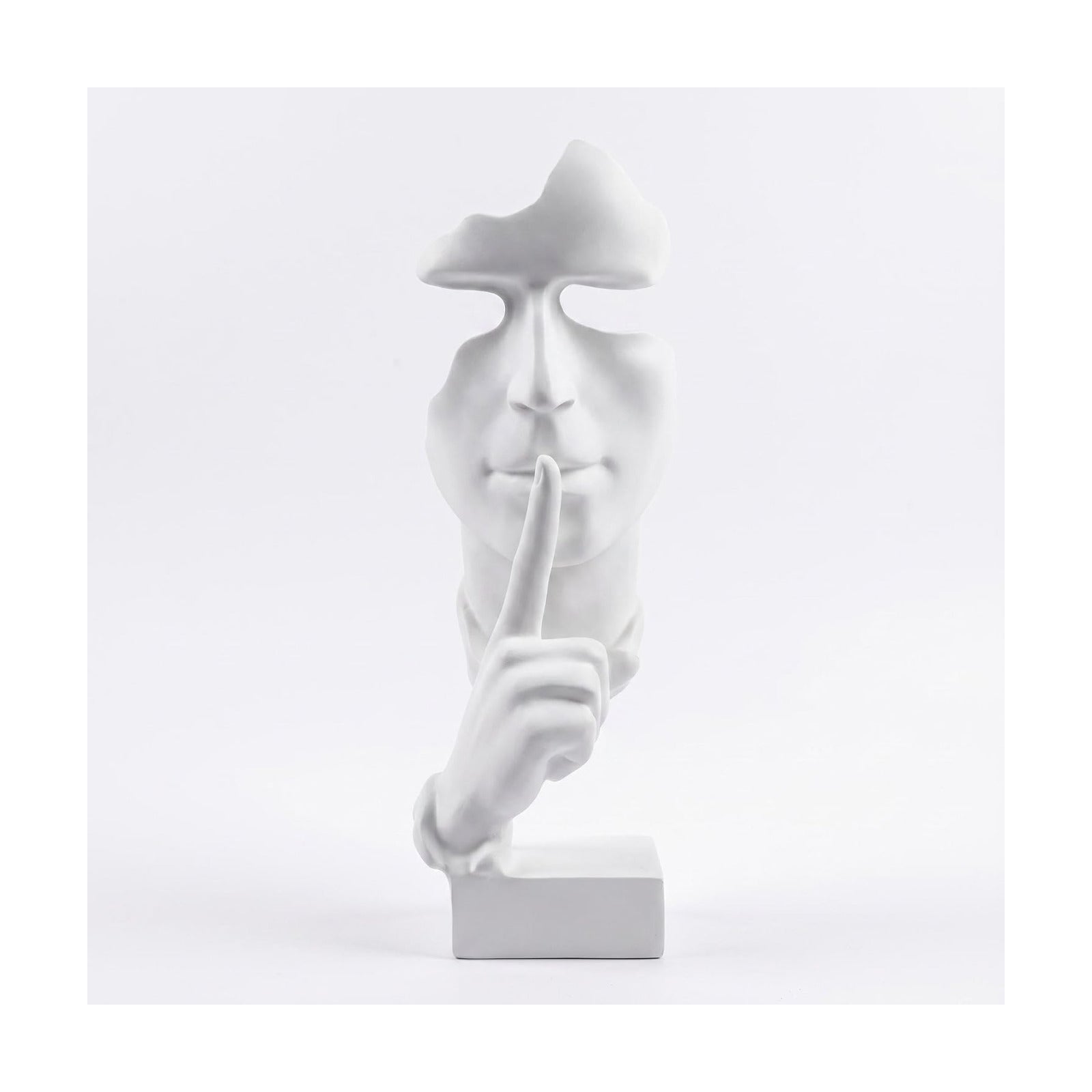 Abstract Face Sculpture Minimalist Abstract Face Figurine Modern Home Decor Abstract Human / White