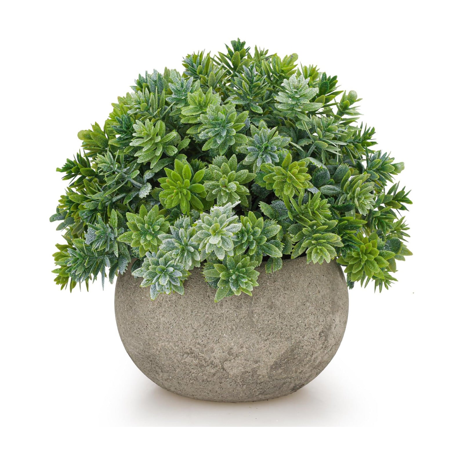 Mini Artificial Potted Plant Sage Boxwood Topiary Fake Plant Indoor / Green
