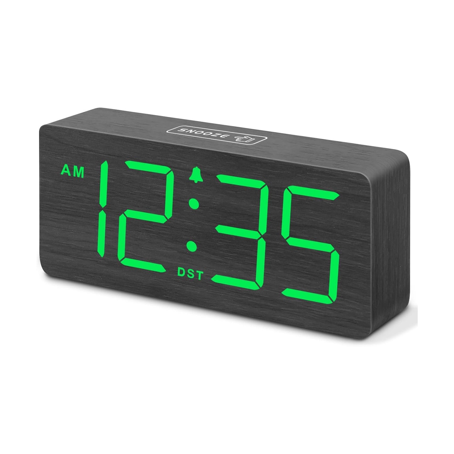 DreamSky Wooden Digital Alarm Clock for Bedroom with Large Numbers