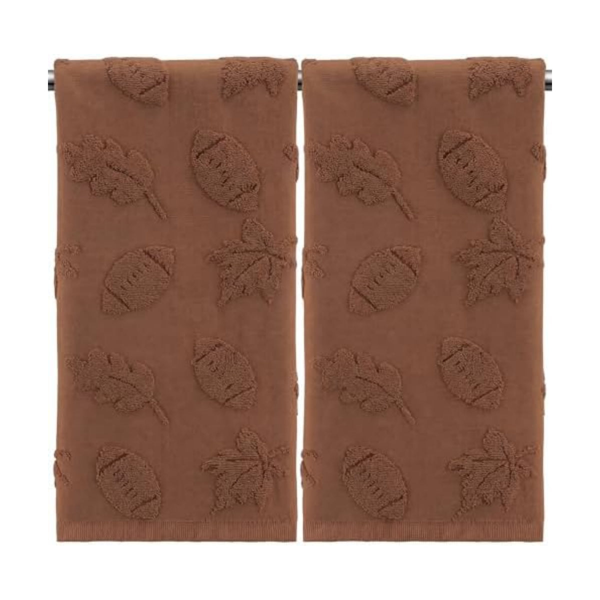 Mindsoft 2 Pcs Fall Hand Towels 3D Pumpkin Jacquard,Football Maple Leaf