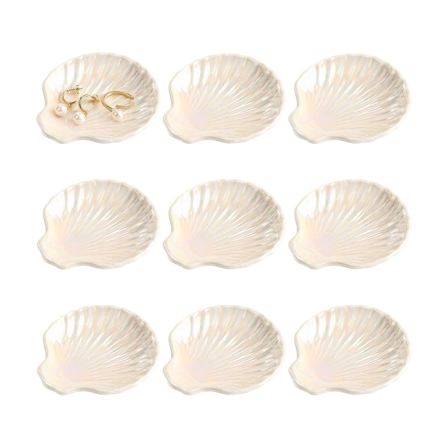 in Small Irregular Trinket Tray / 4.3 x 3.9 x 0.9 / Set of 9
