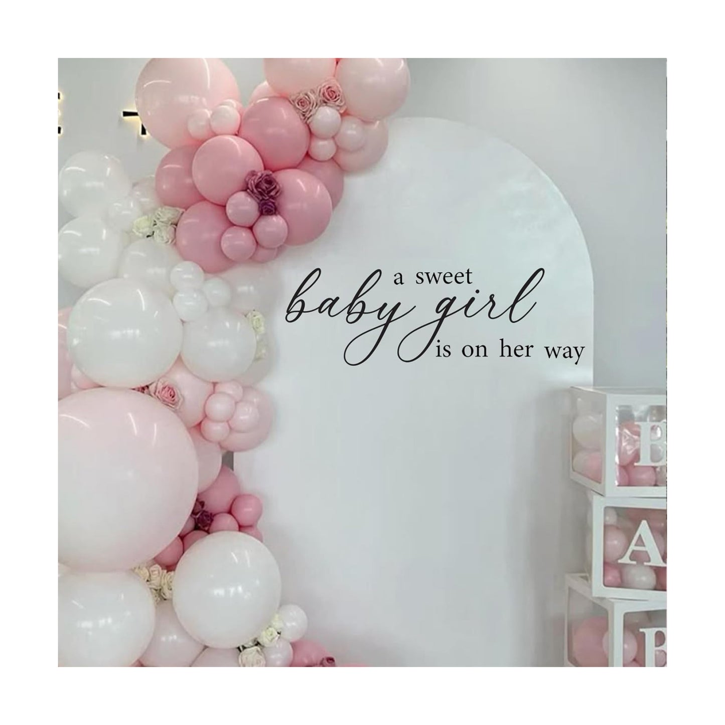 Removable Vinyl Sticker for Baby Shower / Black