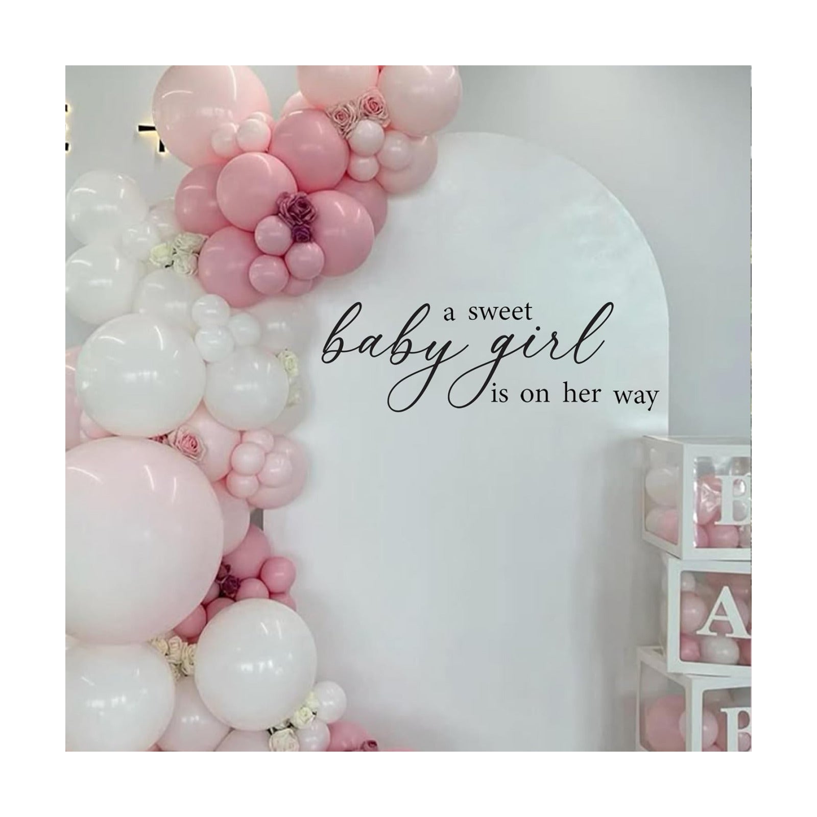 Removable Vinyl Sticker for Baby Shower / Black