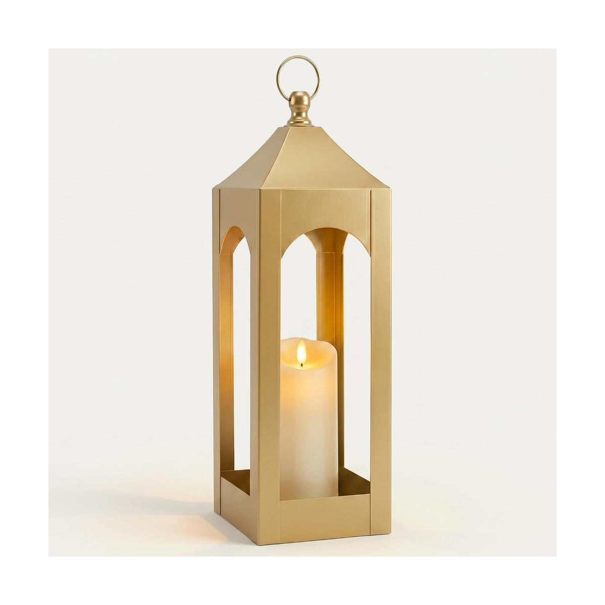 Modern Farmhouse Lantern Decor Metal Decorative Hanging Candle Lanterns | Ideal for Home Decor, Parties & Events, 21.2"