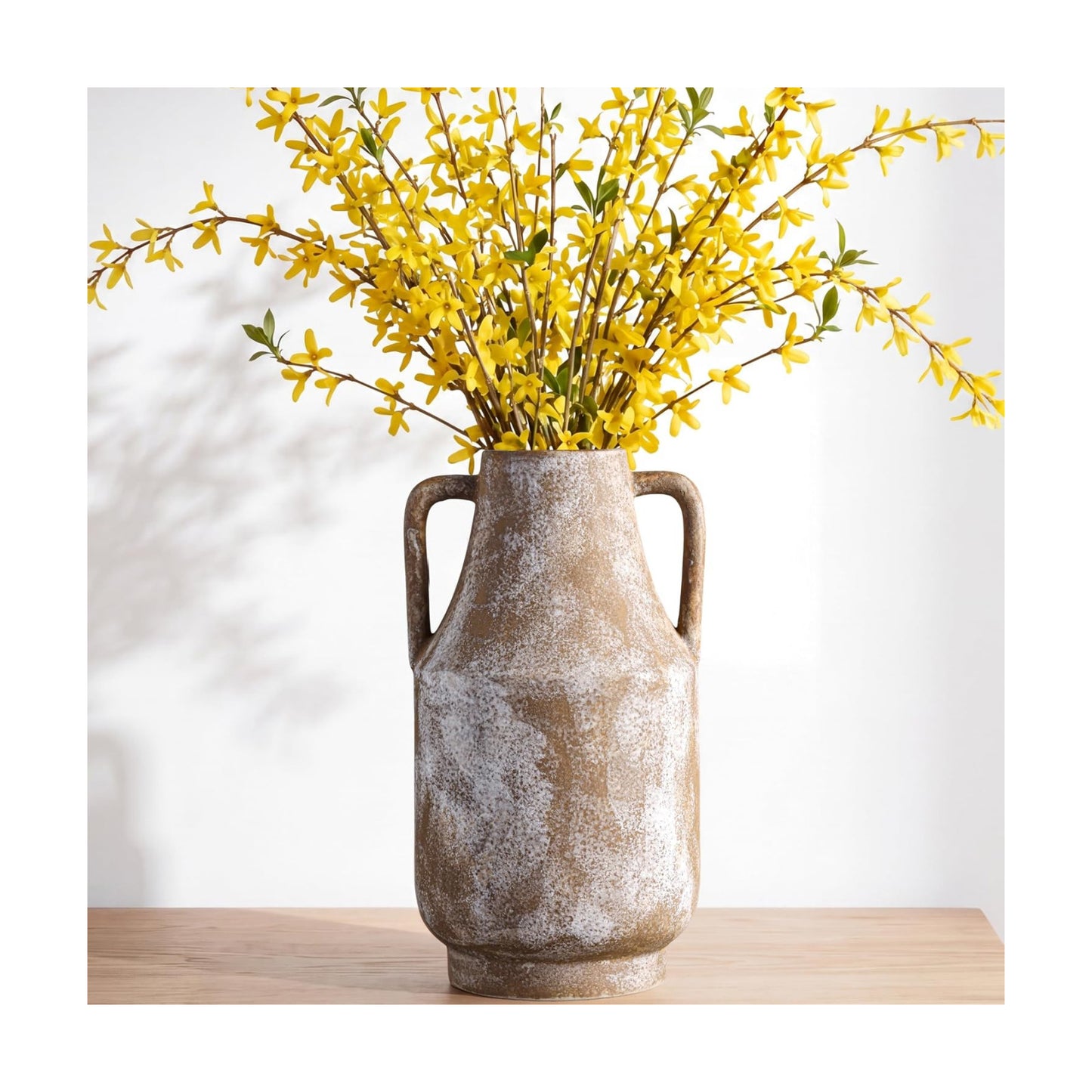 Ceramic Flower Vase / 1-terracotta/10.7 / 10.7 Inch