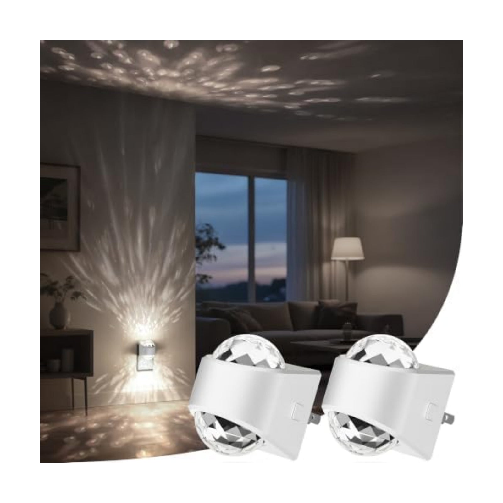 Briignite Night Lights Plug into Wall, Projector Night Light 5000K Dimmable