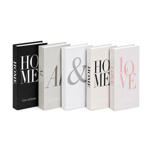 Modern Book Decor Aesthetic / Black and White / 5 PACKS-B / Set of 5