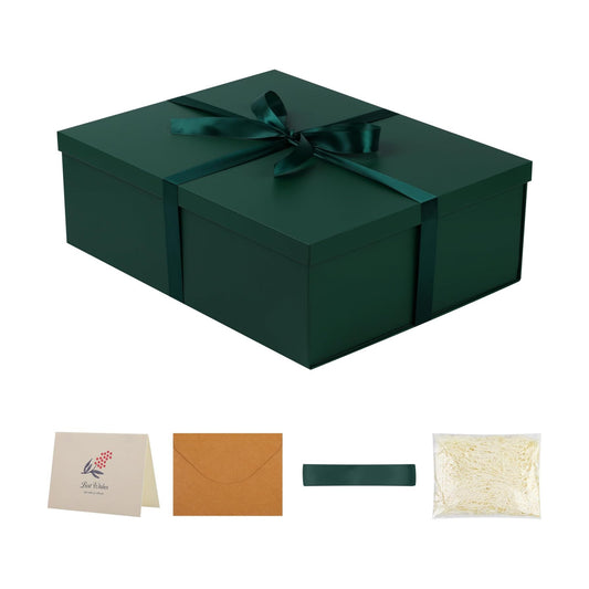 Gift Boxes / Large Gift Box / Green / 1 Count / 16.5 x 13 x 5.5