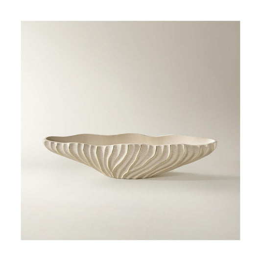 Hand-Etched Ridges / Ivory / 25.6 Inch