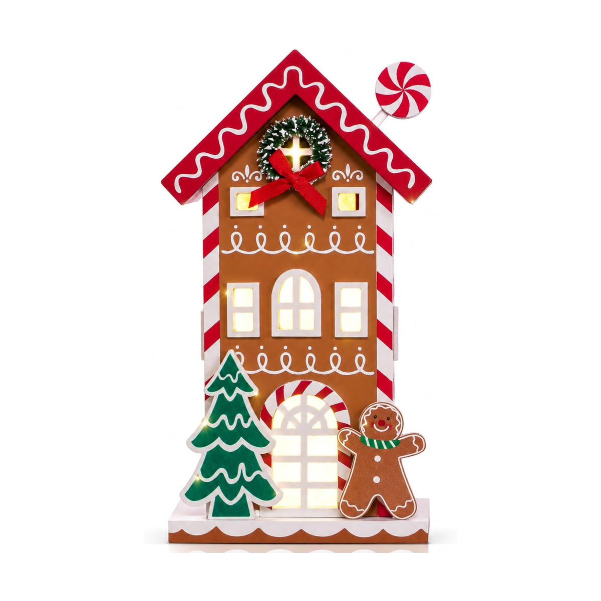 Gingerbread House Christmas Decorations for Home Light Up Christmas Decor