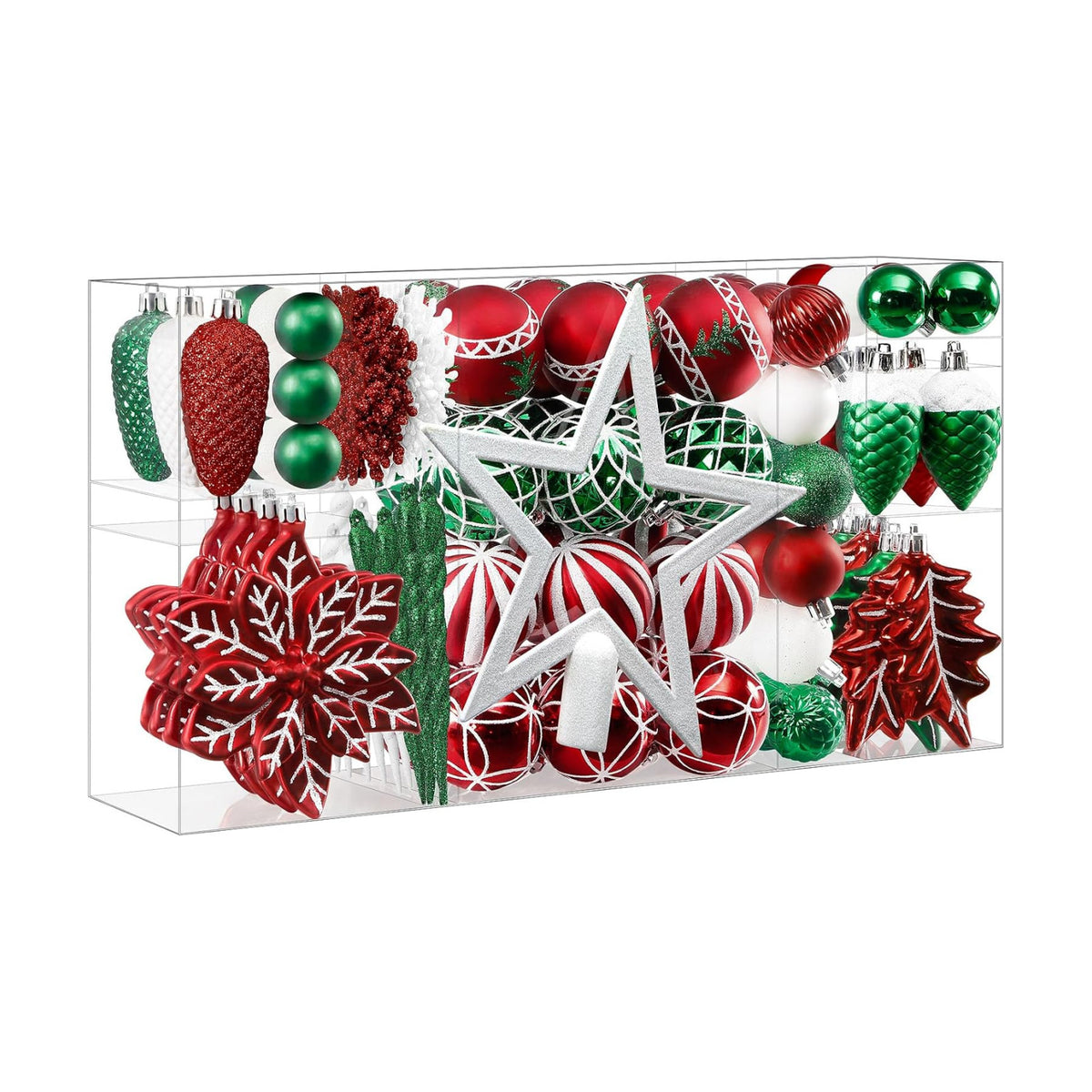 SHareconn 106 PCS Christmas Ball Ornaments for Christmas Tree Decorations